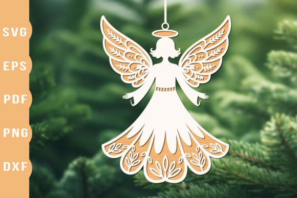 Download Christmas Ornament Angel Laser Cut SVG - Premium Resources