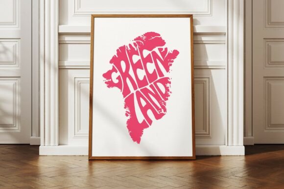 Download Greenland Word Art SVG Cut File - Art Collection