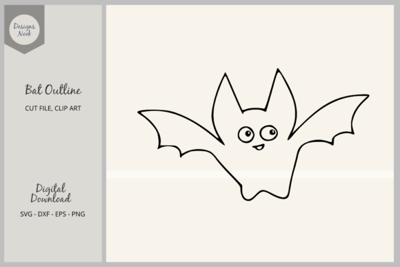 Download Baby Bat Outline SVG, Halloween Clipart - Art Collection
