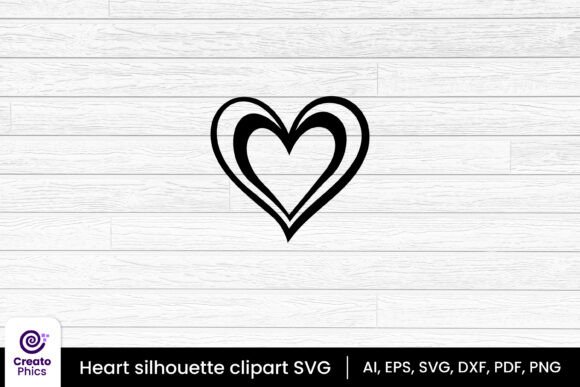 Download Love Heart Clipart Silhouette SVG - Art Collection