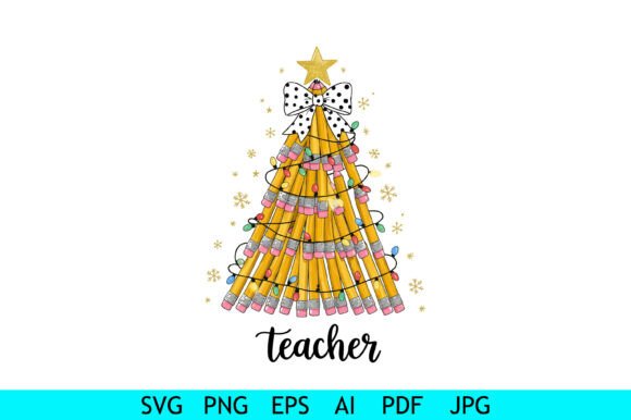 Download Teacher Pencil Christmas Tree Art - Art Collection