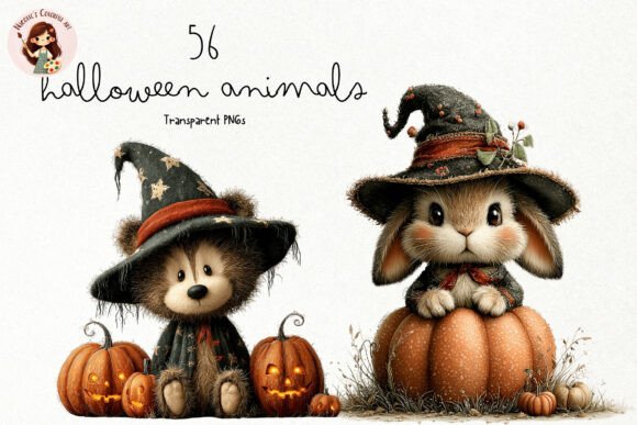 Download Cute Halloween Animals PNG Clipart - Art Collection