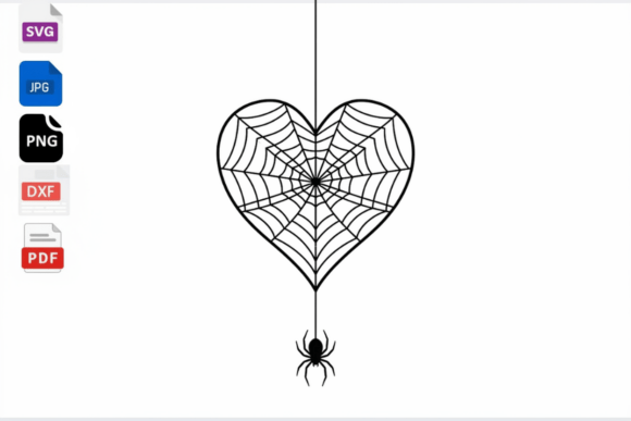 Download Heart Spider Web SVG Halloween Clipart - Art Collection