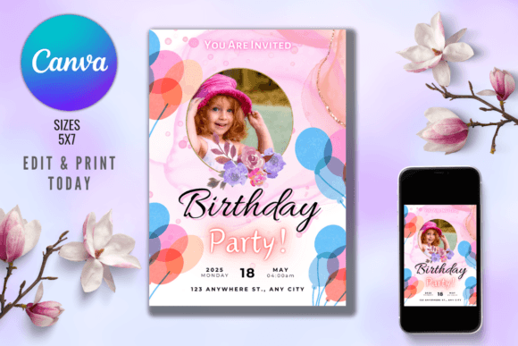 Download Digital Birthday Party Invitations - Art Collection