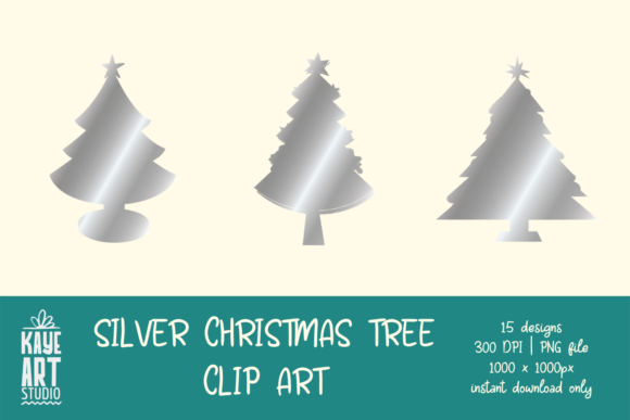 Download Silver Christmas Tree Clip Art - Art Collection