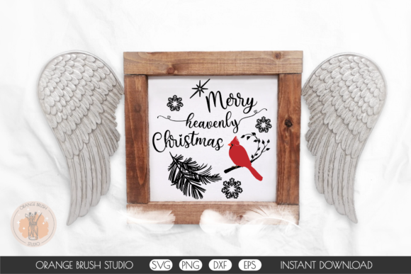 Download Merry Heavenly Christmas SVG Cardinal - Premium Bundle