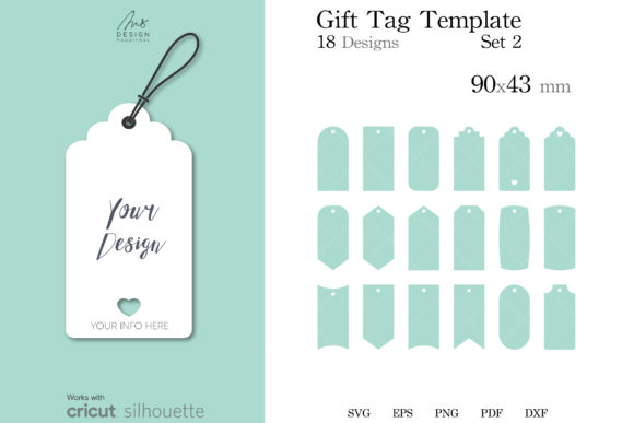 Download 18 Gift Tag Templates SVG Cut File - Svg cut file Collection