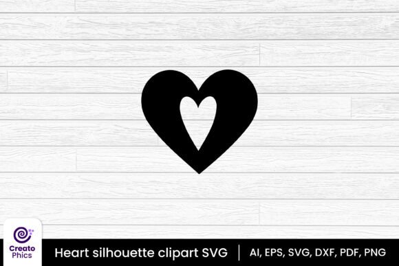 Download Love Heart Clipart Silhouette SVG - Art Collection