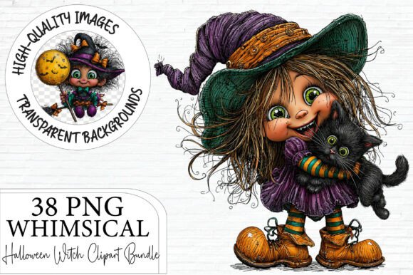 Download Halloween Witch Clipart PNG Bundle - Art Collection