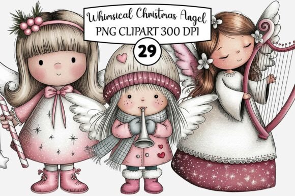 Download Whimsical Christmas Angel Clipart - Art Collection
