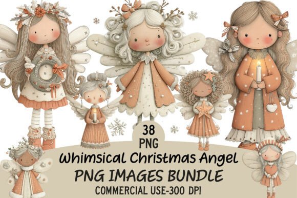 Download Whimsical Christmas Angel Clipart - Art Collection