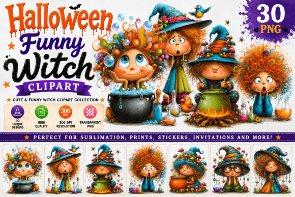 Download Quirky Funny Witch Clipart - Art Collection
