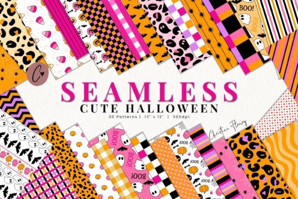 Download 30 Seamless Cute Halloween Digital Paper - Halloween digital Collection
