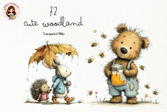 Download Cute Woodland Animals PNG Clipart - Art Collection