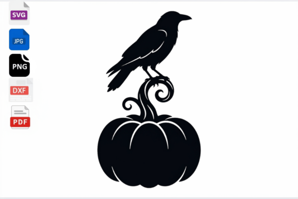 Download Raven on Pumpkin SVG Halloween Clipart - Art Collection