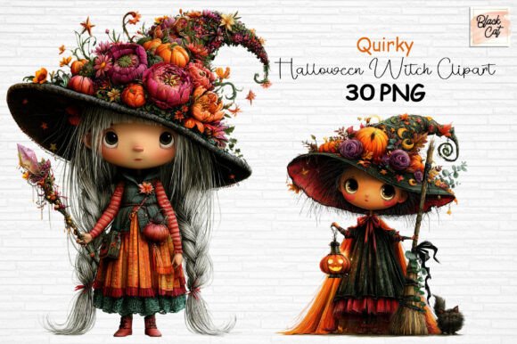 Download Quirky Halloween Witch Clipart Bundle - Art Collection