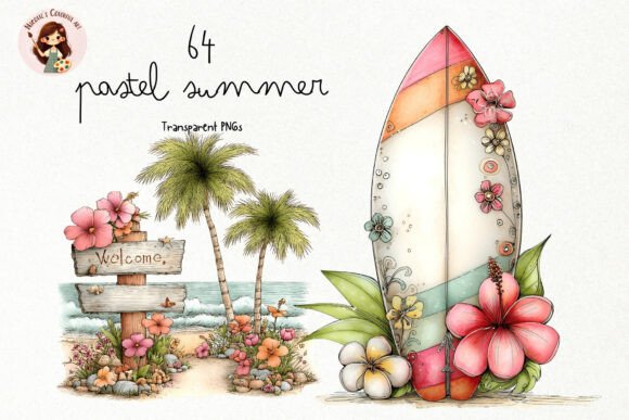 Download Watercolor Pastel Summer PNG Clipart - Art Collection