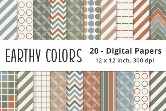 Download Earth Tones Digital Paper Backgrounds - Art Collection