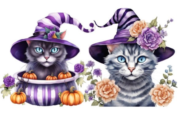 Download Spooky Halloween Cats Clipart - Art Collection