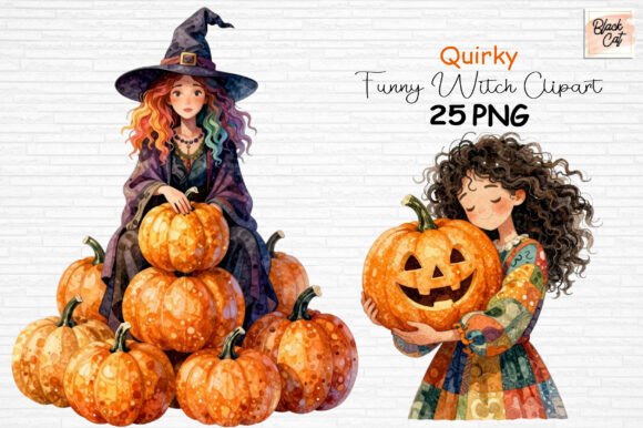 Download Quirky Funny Witch Clipart PNG - Art Collection