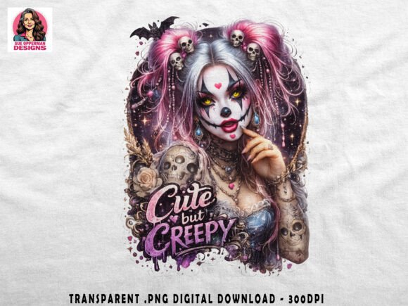 Download Cute but Creepy PNG | Goth Clown Art - Art Collection