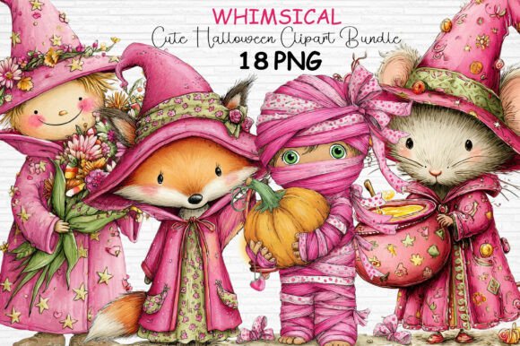 Download Whimsical Cute Halloween Clipart Bundle - Art Collection