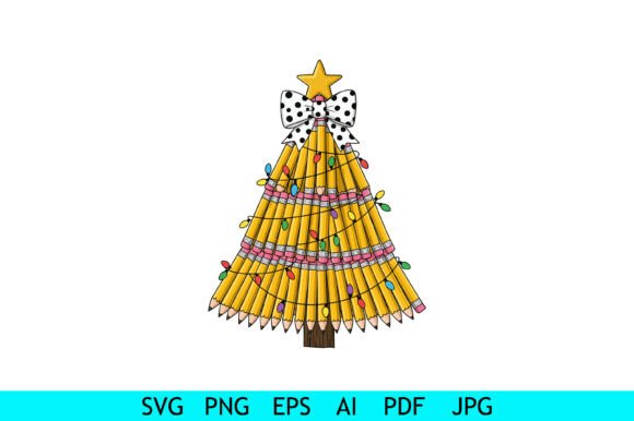 Download Teacher Pencil Christmas Tree Clipart - Art Collection