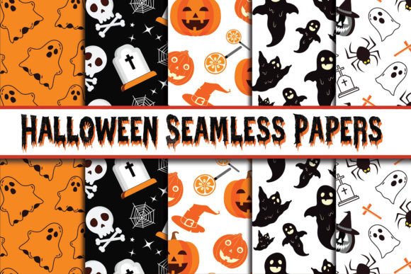 Download Happy Halloween Digital Papers Patterns - Halloween digital Collection