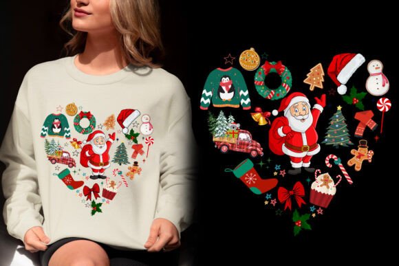 Download Heart Shape Retro Christmas Groovy PNG - Art Collection