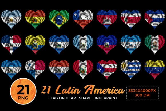 Download 21 Latin America Flag Heart Shape Finger - Art Collection