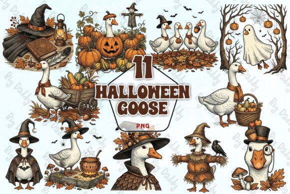 Download Vintage Halloween Goose Clipart PNG - Art Collection