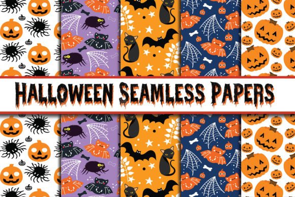 Download Happy Halloween Digital Papers Patterns - Halloween digital Collection